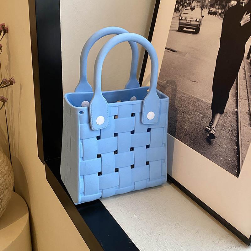 2026 New High-Capacity EVA Waterproof Beach Tote Women's Outdoor Travel Shoulder Shopping Bag High Visibility Handbag