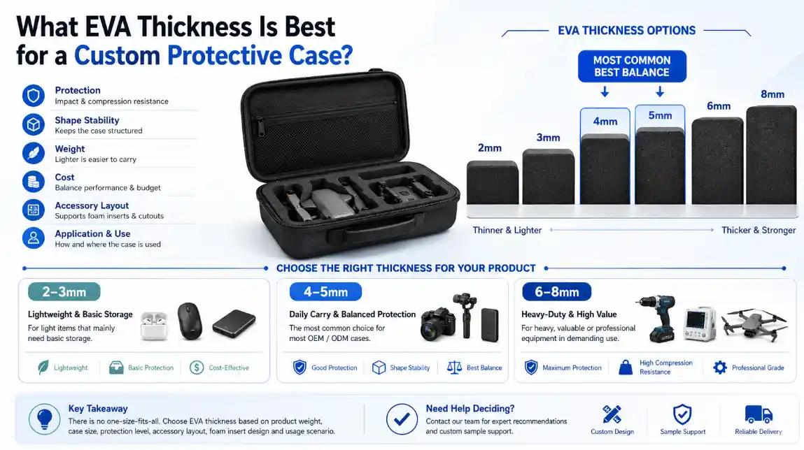 What EVA Thickness Is Best for a Custom Protective Case? 2mm to 8mm Explained