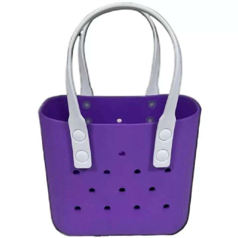 Wholesale Bulk Small EVA Beach Tote Bag Custom Logo Waterproof Washable Beach Women Tote Bag
