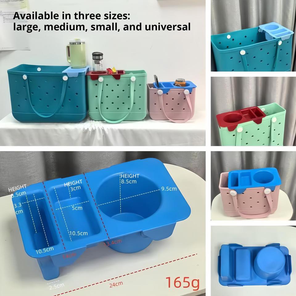 Fashionable Waterproof Eco-Friendly Wear-Resistant EVA Bag Cup Holder Insert Beach Tote Bags Accessory