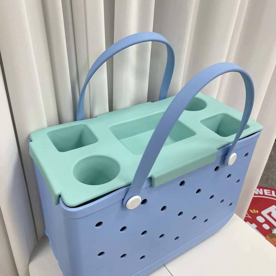 Custom Printed Eco-Friendly Beach Bag Divider Tray Durable Insert Large EVA Tote Bag Internal Organizer Waterproof Travel