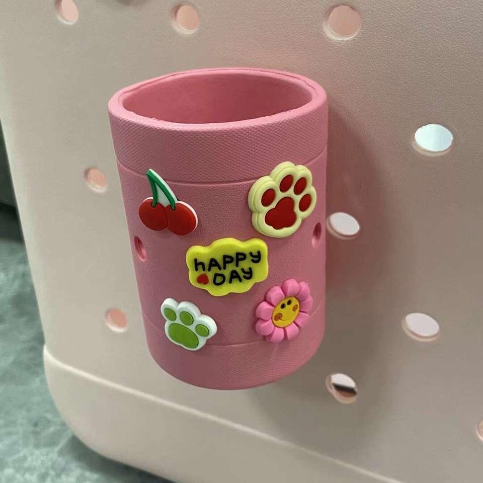 Portable Durable Eco-Friendly Lightweight Silicone Small Items Bag Rectangle Hole Design Cute Purse Beach Trip Waterproof Zipper