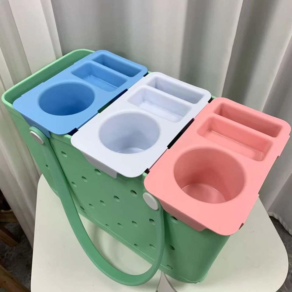 Portable Eco-Friendly Durable EVA Cup Holder Phone Holder Insert for Beach Bags Waterproof Multi-Function Organizer for Bags