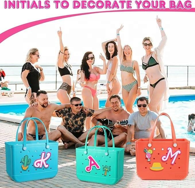 Cute 5cm Large Size Cartoon Silicone Bag Charm Waterproof Safe Hole Handbag Tote Bag Accessories Insert Decoration