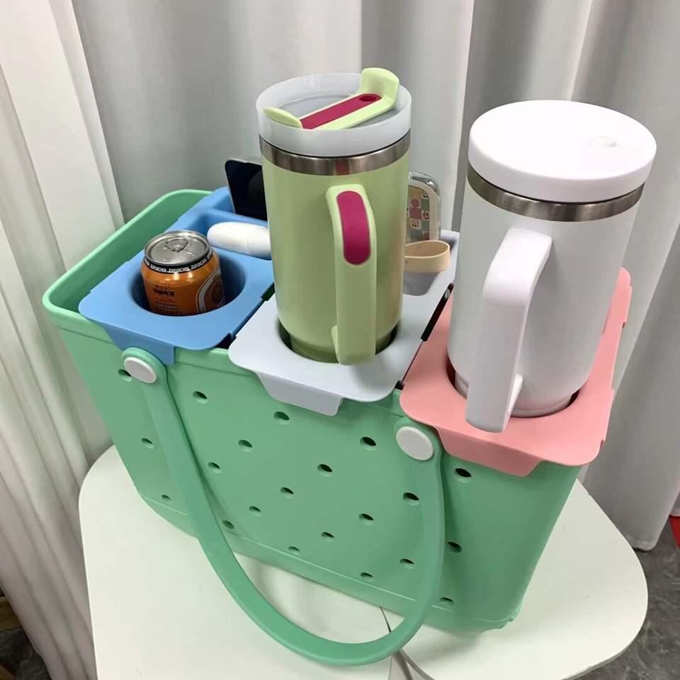 Integrated Drink Holder and Phone Slot Durable Rubberized Texture Easy to Clean Multi Compartment Layout Promotional Gift Item