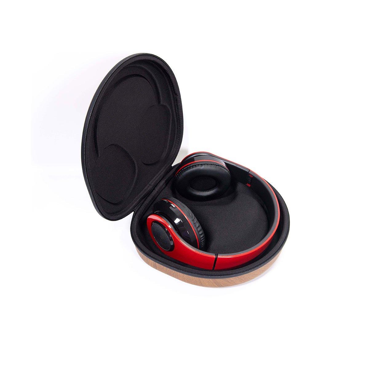 PU / Wood-Grain EVA Headphone Case – Where Function Meets Style