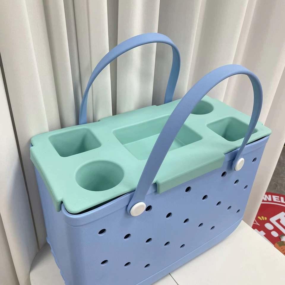 Beach Tote Bag Divider Insert with Multiple Compartments for Organization Removable Storage Caddy Custom Logo Printing