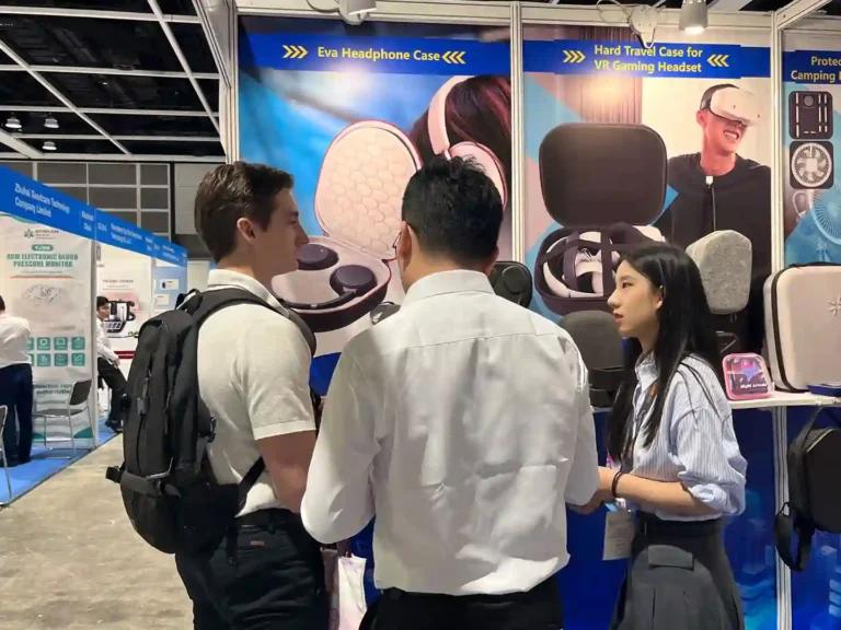 Huitusheng EVA booth at 2025 Hong Kong Electronics Fair (Spring Edition)
