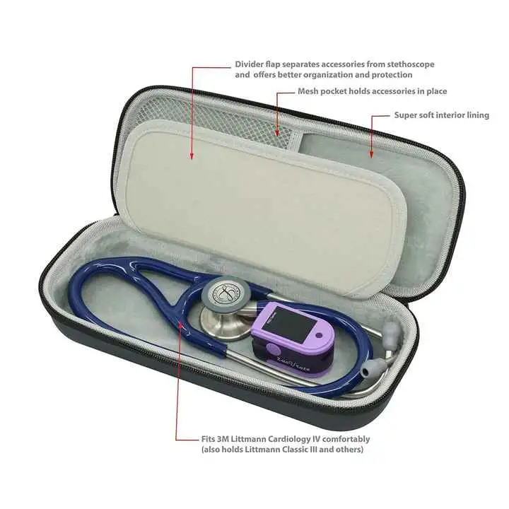 Wholesale custom compact stethoscope case with mesh pocket