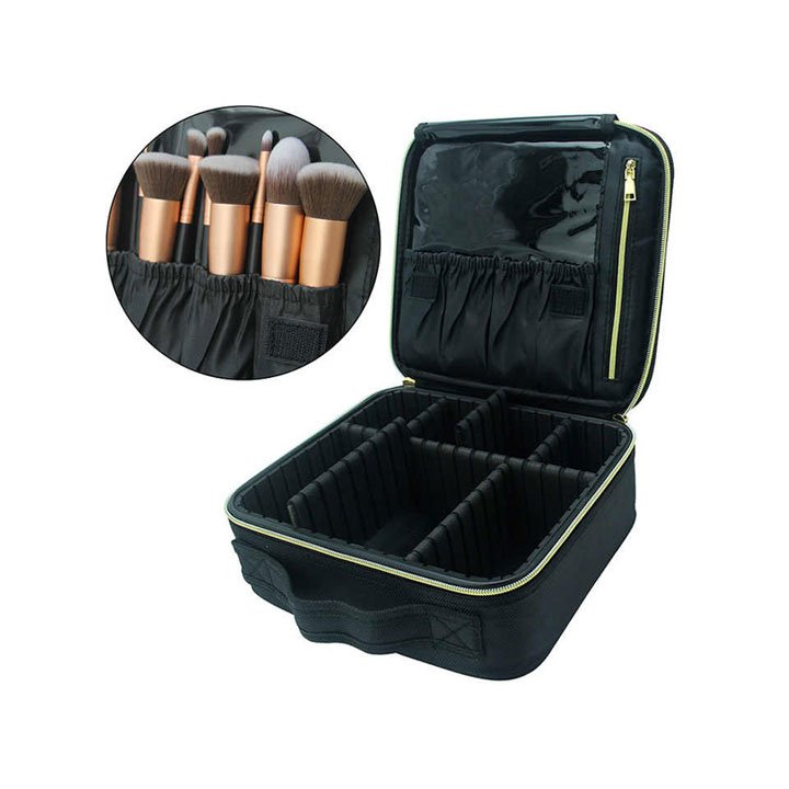 Wholesale custom EVA hard shell cosmetic case with dividers