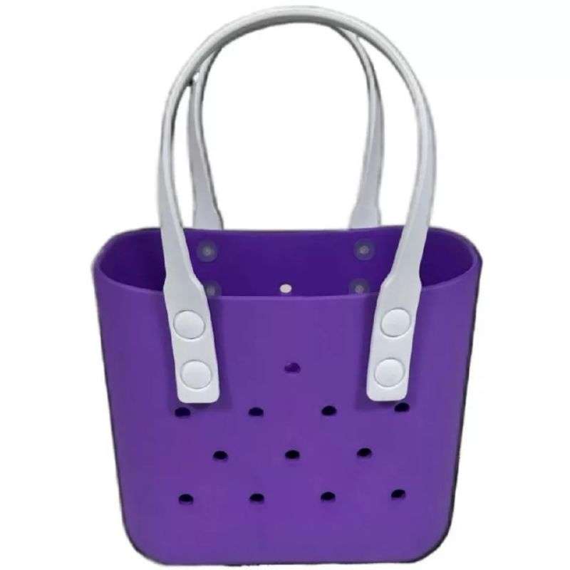 Wholesale Bulk Small EVA Beach Tote Bag Custom Logo Waterproof Washable Beach Women Tote Bag