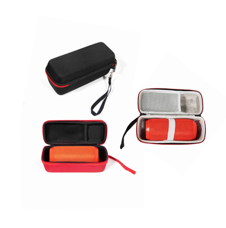 Black OEM EVA speaker case with rugged zipper for wireless audio brands